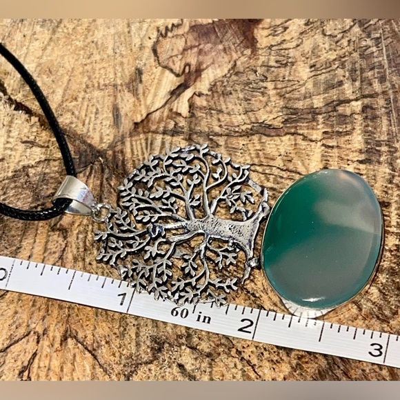 The Tree of Life Botswana Agate Pendant 2 7/8” - Picture 12 of 15